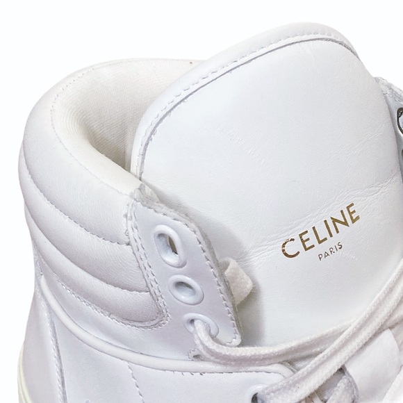 Celine Men Break Mid Lace-Up Leather Sneakers 41/8 - Picture 5 of 9